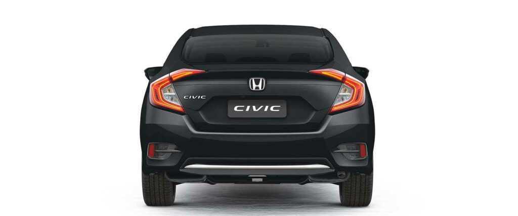 Honda Civic 2022 parte traseira e lanternas em LED