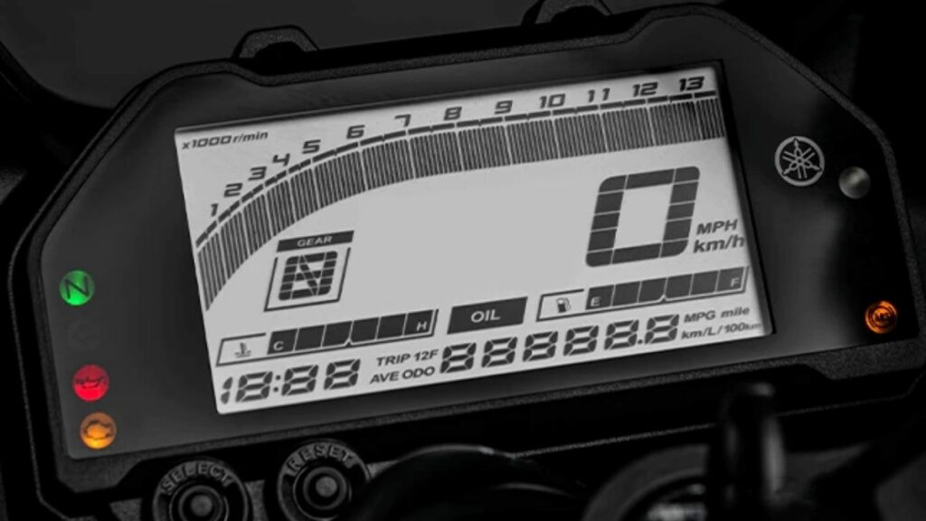 Yamaha R3 2022 Painel de instrumentos