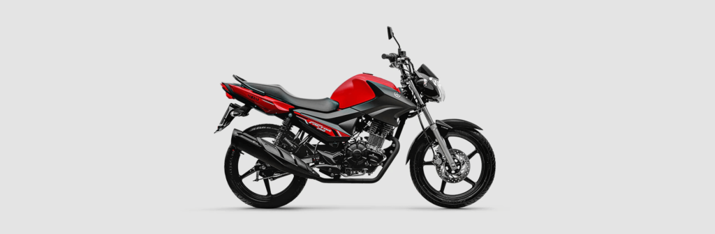 Yamaha YBR 125 2022 vermelha e preta lateral