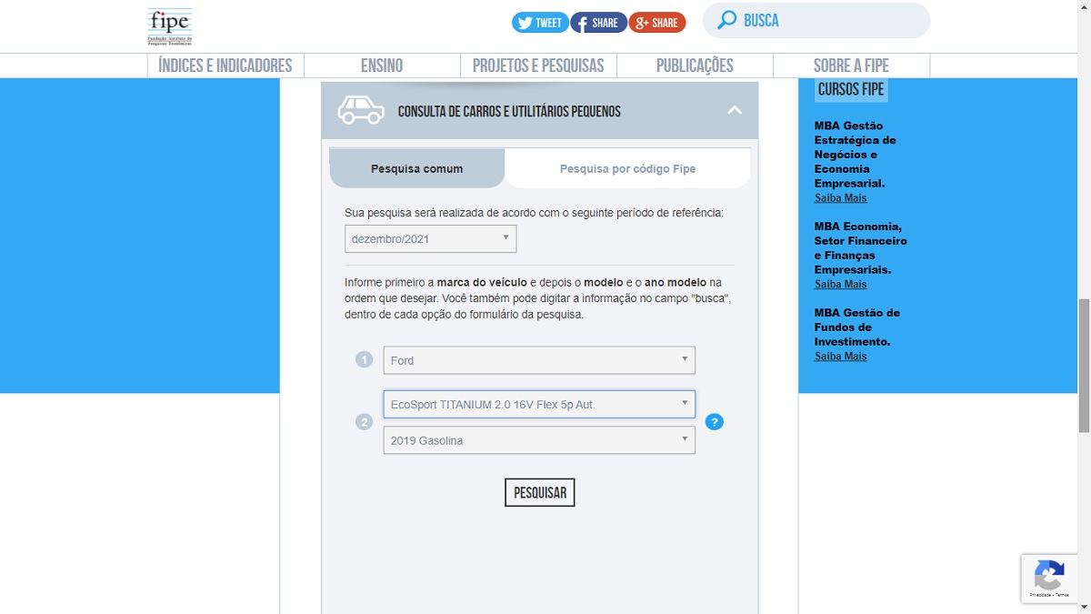 Consulta Fipe 2022