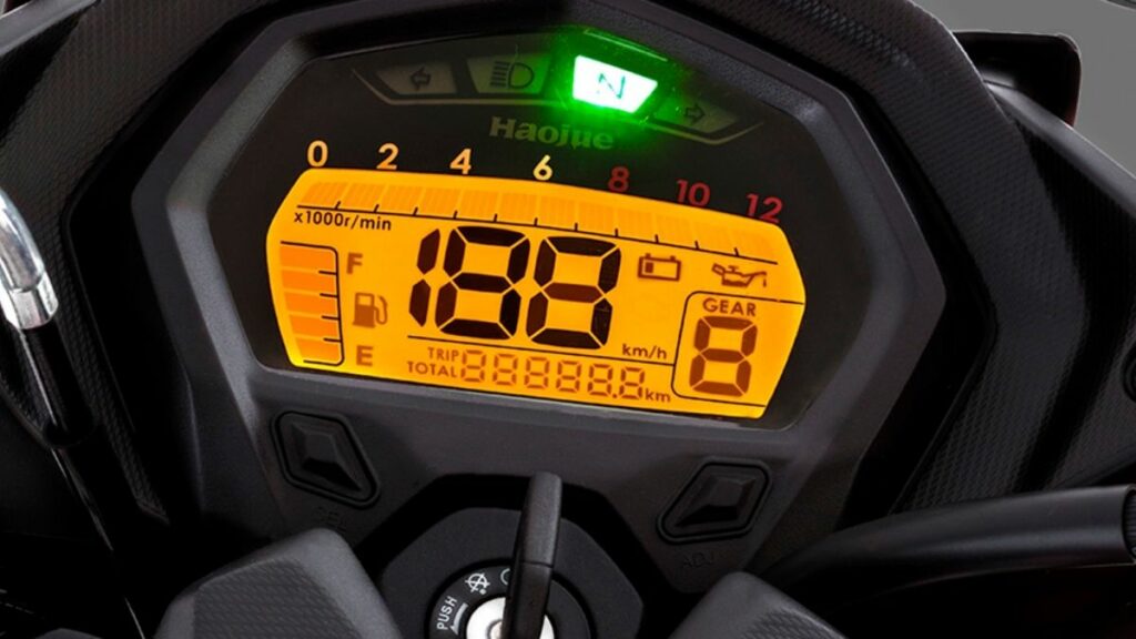 Painel digital da Haojue DK 150 2022