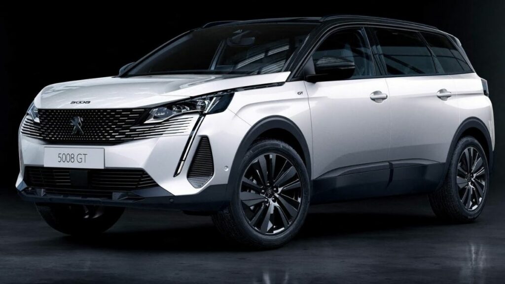 Peugeot 5008 2022 lateral, cor branca