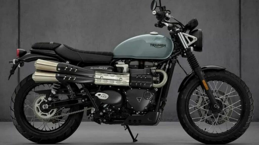 Street Scrambler 2022 azul lateral