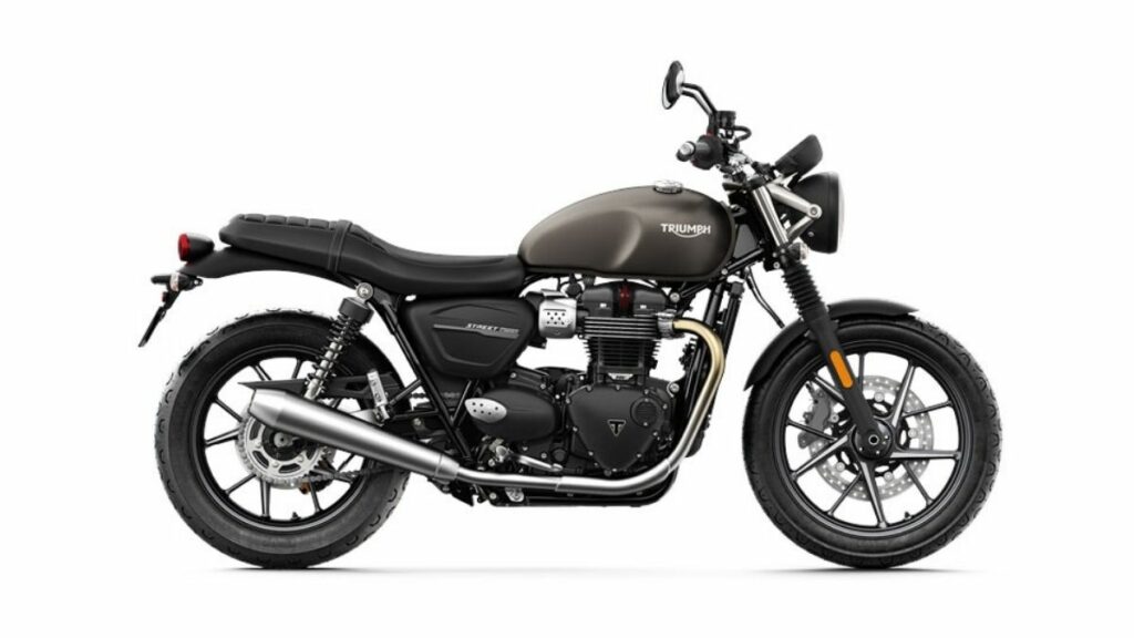 Bonneville 2022 cinza de lado