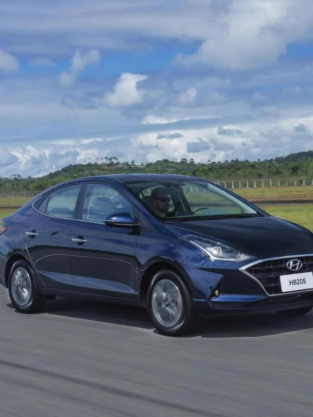Novo Hyundai HB20S 2022 na cor azul