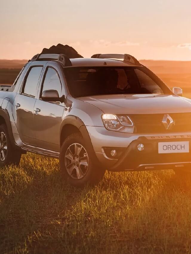 Nova Renault Oroch 2022, parada na grama