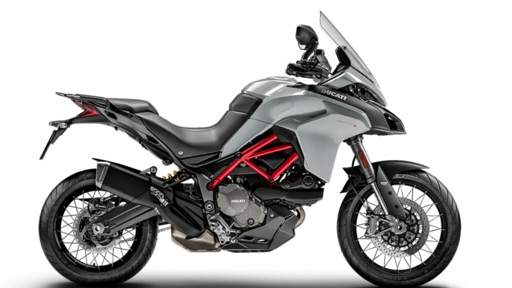 Lateral da Multistrada 950 S 2022 cor cinza