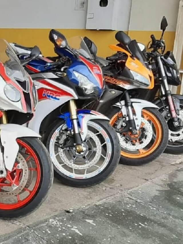 Dianteira de motos de alta cilindradas de leilão
