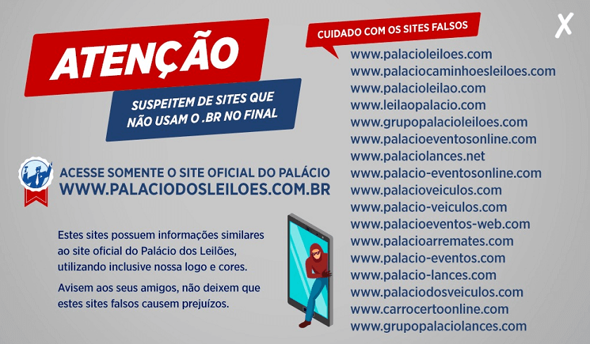 Palácio dos Leilões informação importante
