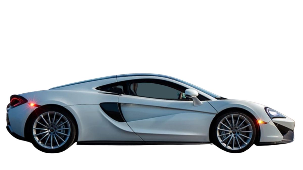 Lateral da McLaren 570GT 2022 branca