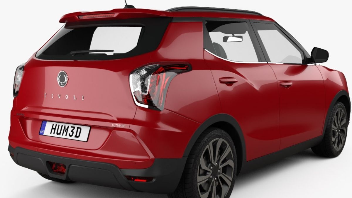 Traseira do TIVOLI 2022 na cor vermelha
