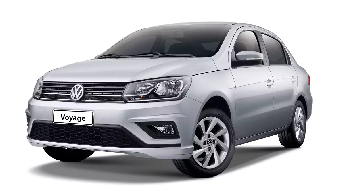 Lateral frontal Voyage 2023 cinza em um fundo branco.