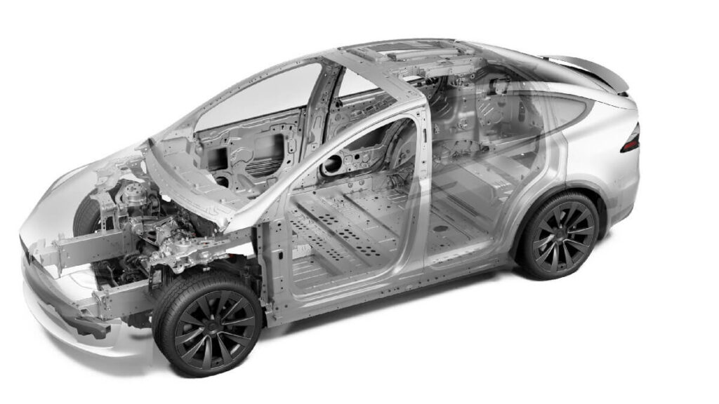 Construção do Tesla Model X 2022