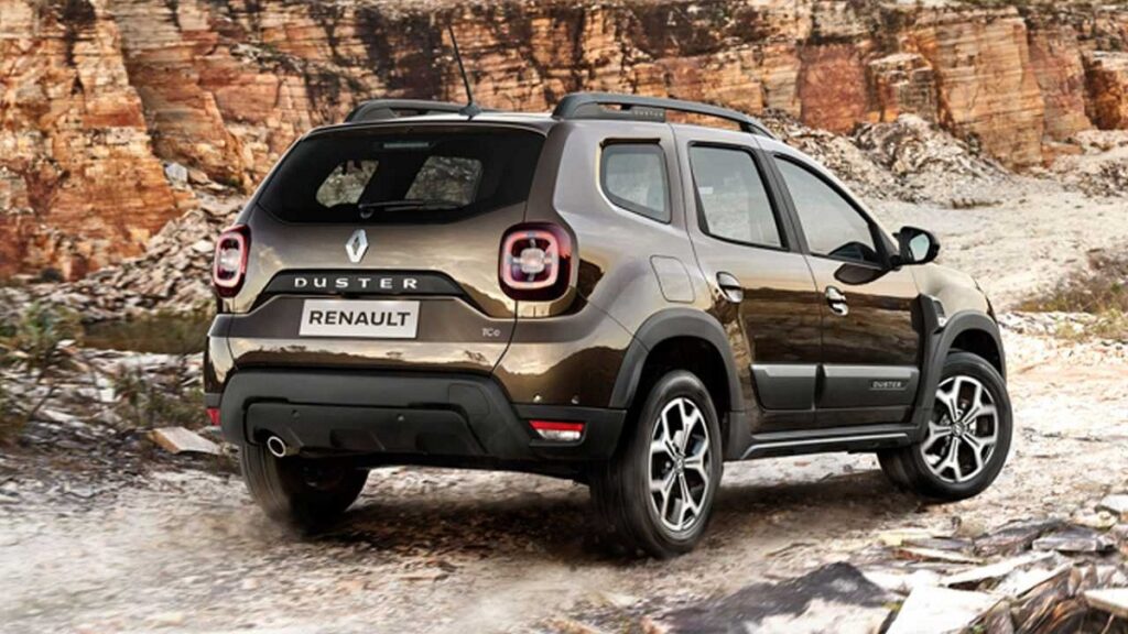 lateral traseira Renault Duster 2023 rodando