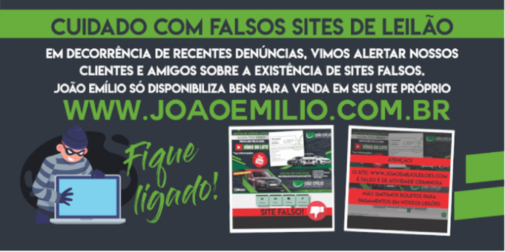 Imagem referente as informações sobre os sites falsos, com cores em verde, branco, vermelho e predominando o fundo escuro