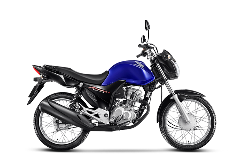 Honda CG 160 Start na cor azul perolizado.