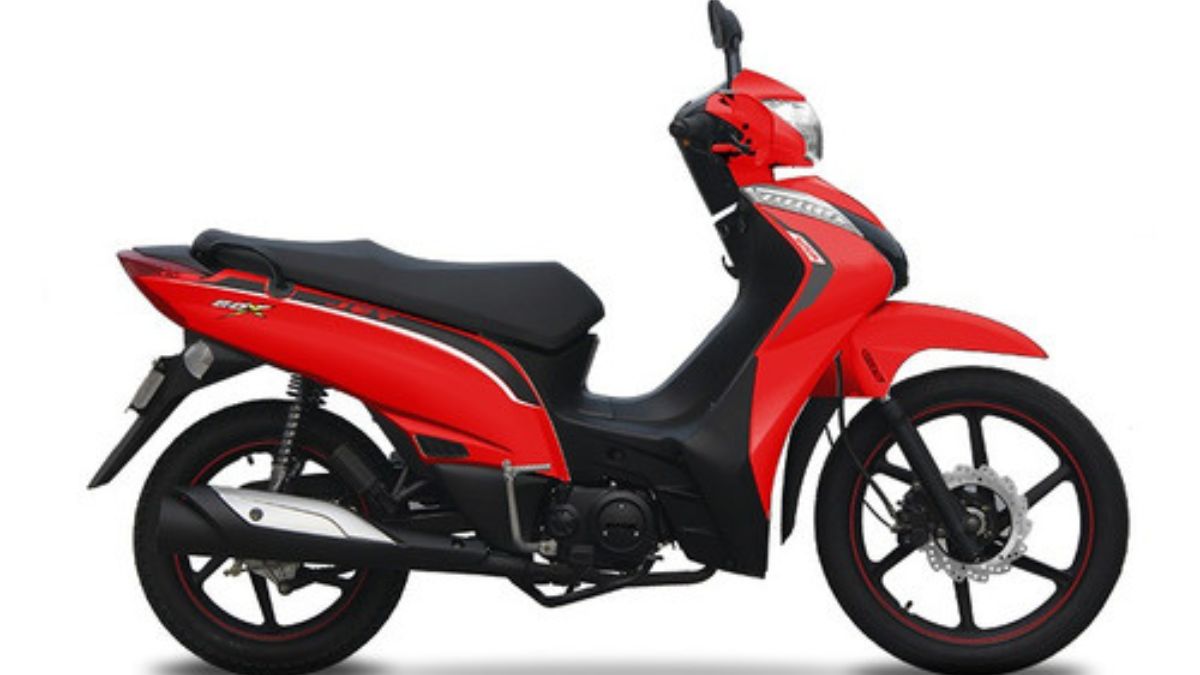 Lateral JET 50 2022 na cor vermelha