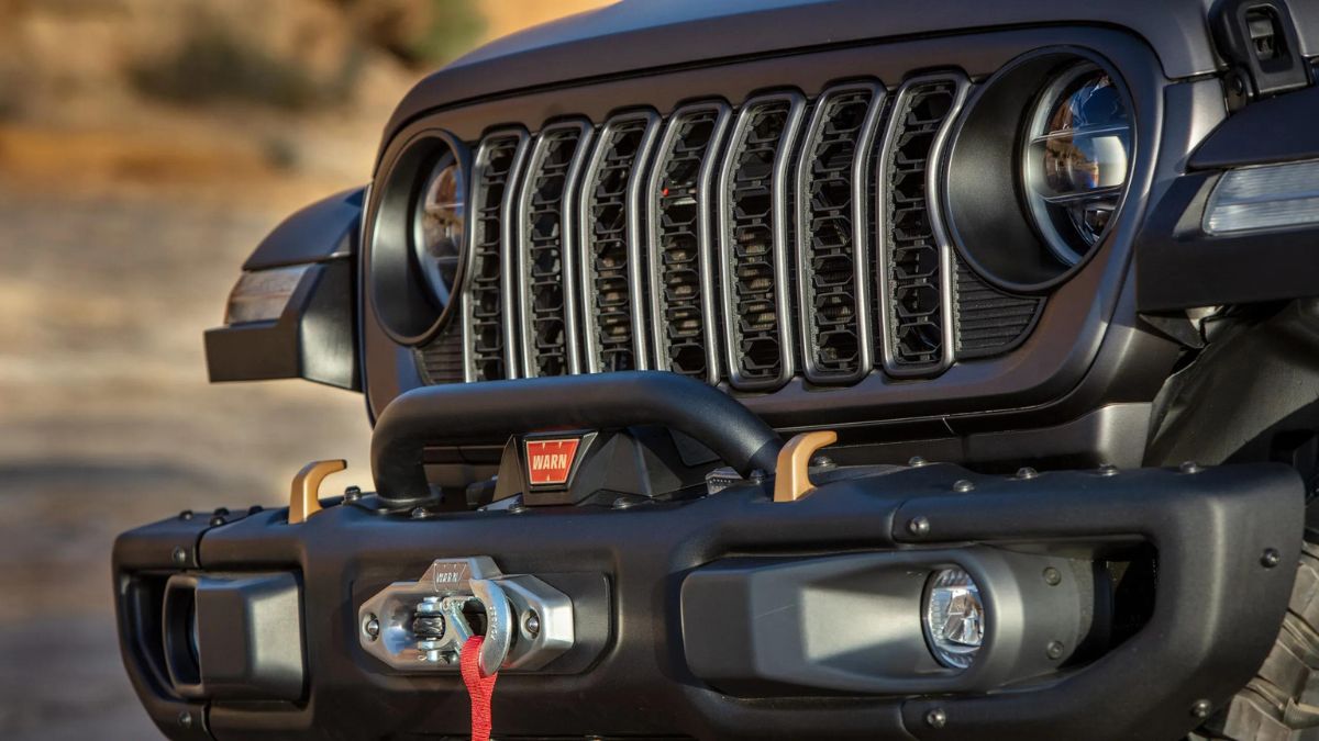 Faróis e para-choques do Jeep Wrangler 2023