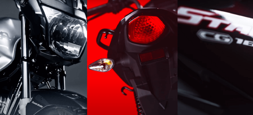 Foto frontal lateral do nome da CG Start 160 2023