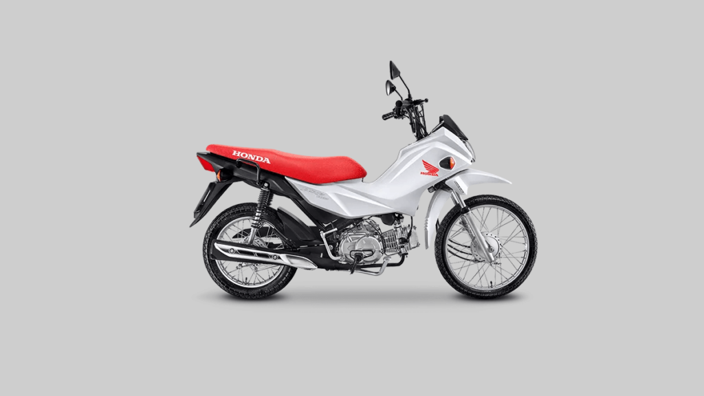 Foto lateral da POP 110i 2023 branca