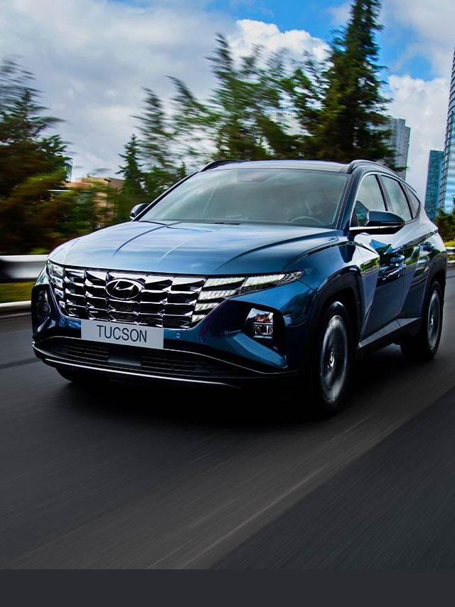 Hyundai Tucson 2023 na cor azul