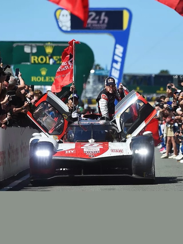 Vencedores de Le Mans em cima da Toyota