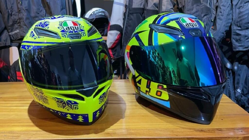 Foto dos capacetes mais famosos da AGV