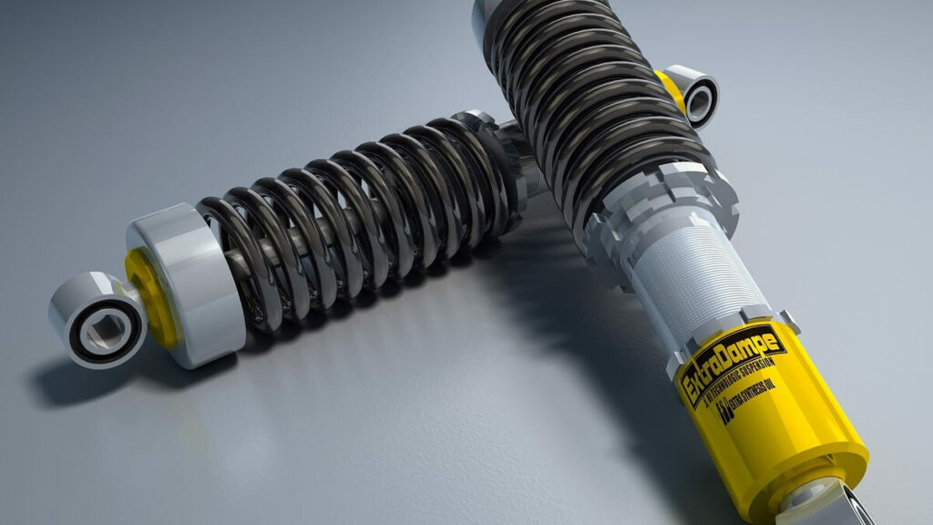 Foto de dois amortecedor com molas