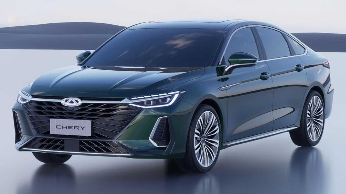 Foto frontal te um Arrizo 8 estacionado