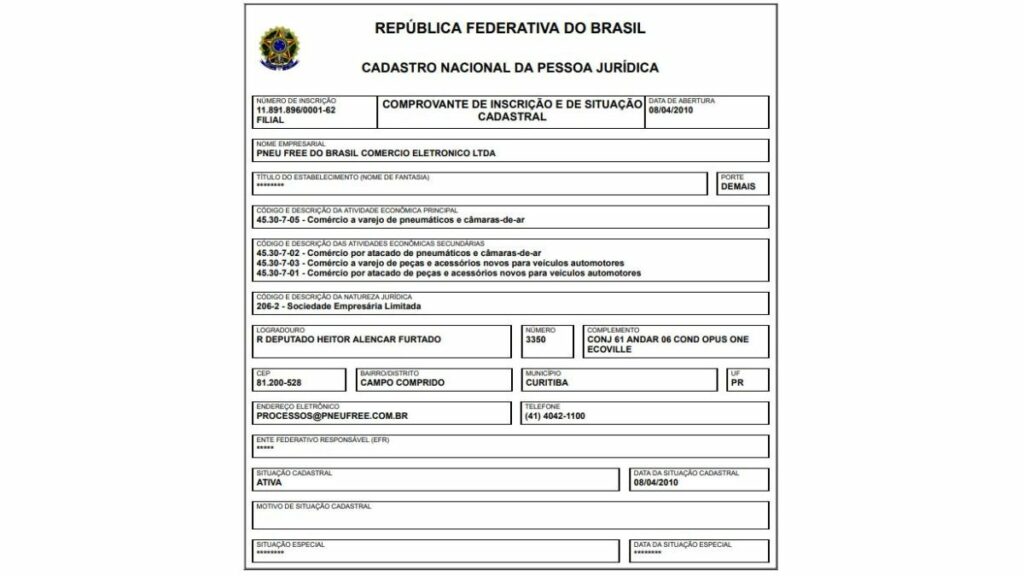 CNPJ do dono da empresa