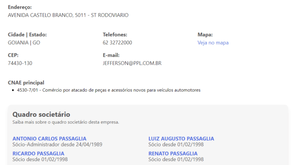 Print do CNPJ da empresa