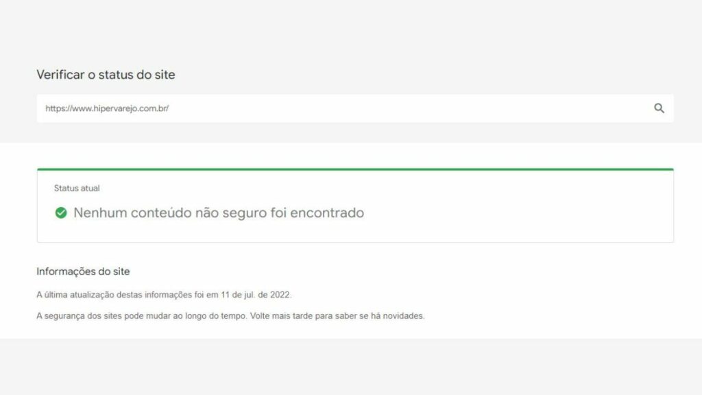 Google site confiável