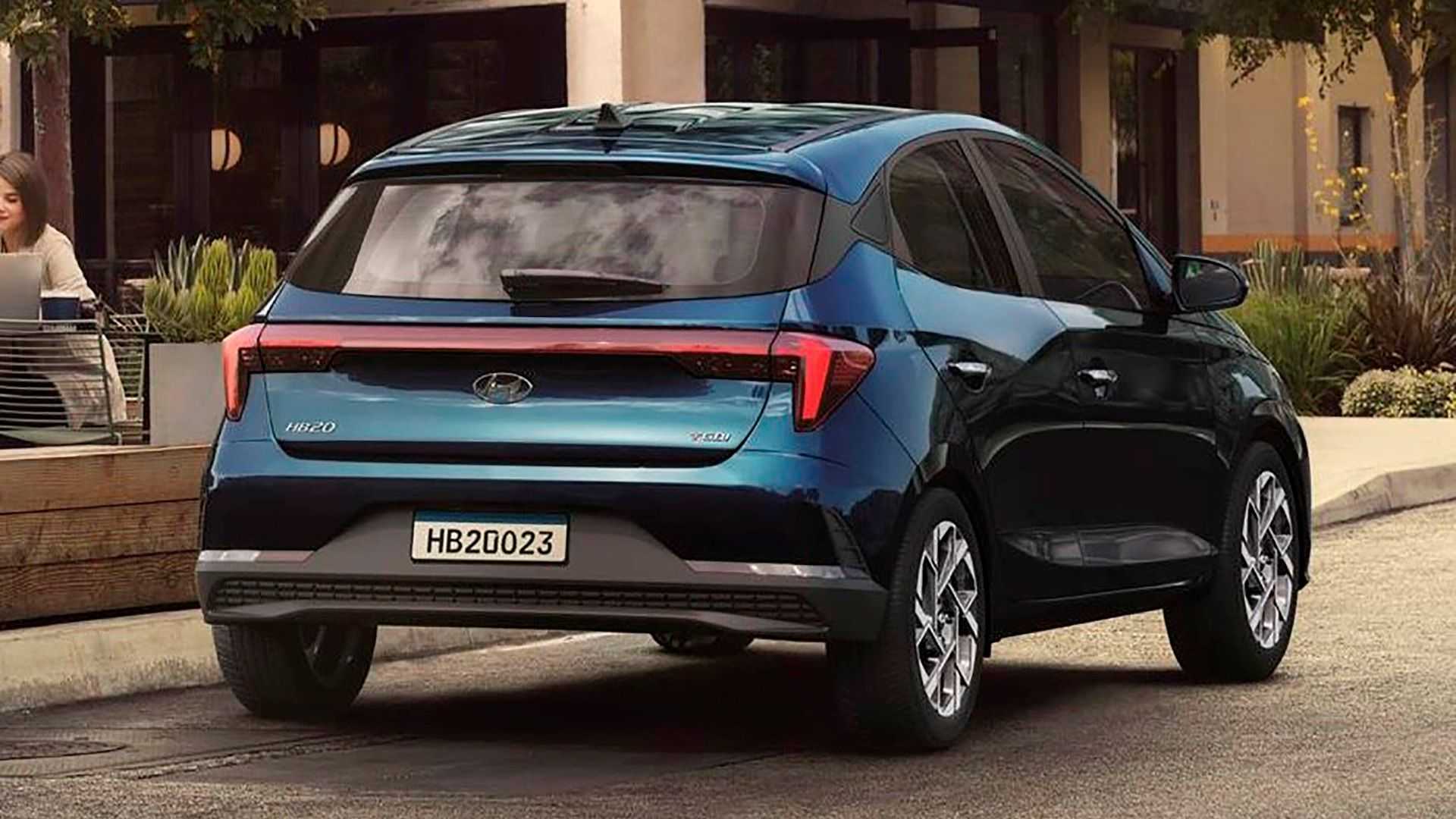 Foto traseira de um HB20 2023