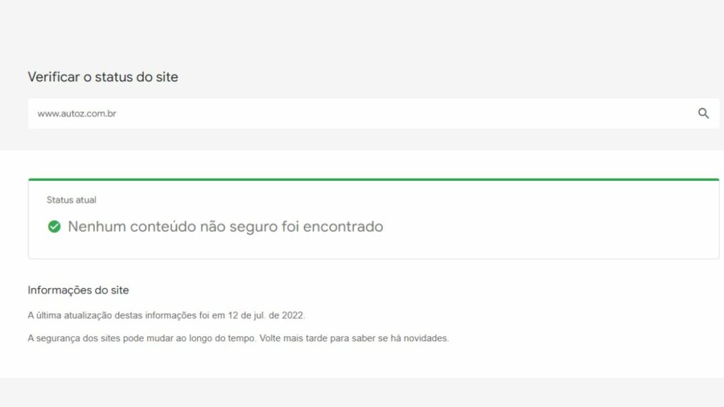 Print da navegação do Google