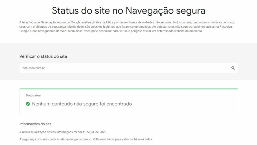 Navegação segura do Google