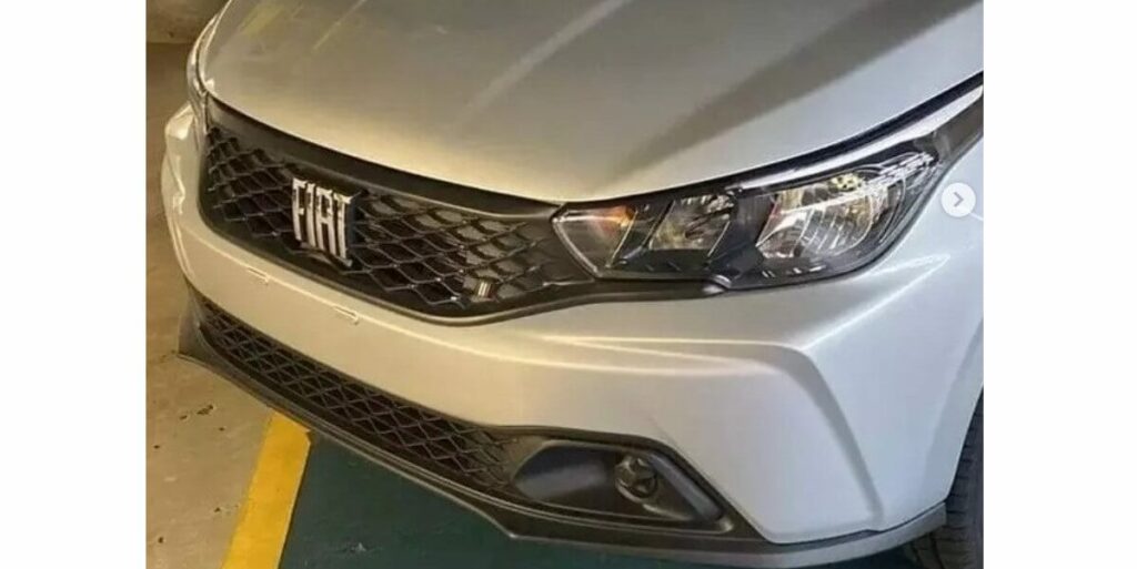 Foto do novo design frontal do Fiat Argo 2023