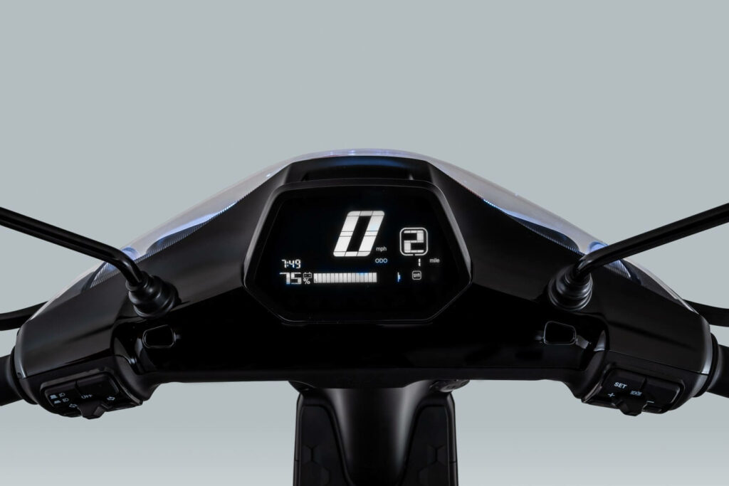 Painel da moto Super Soco CUX.