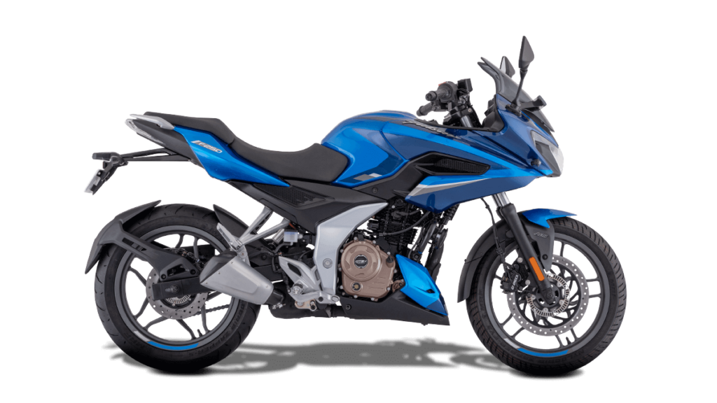 Foto lateral e uma Pulsar azul