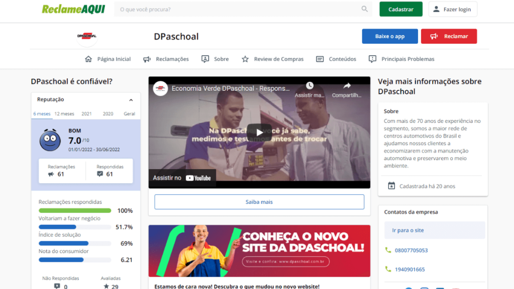 Reclame Aqui DPaschoal