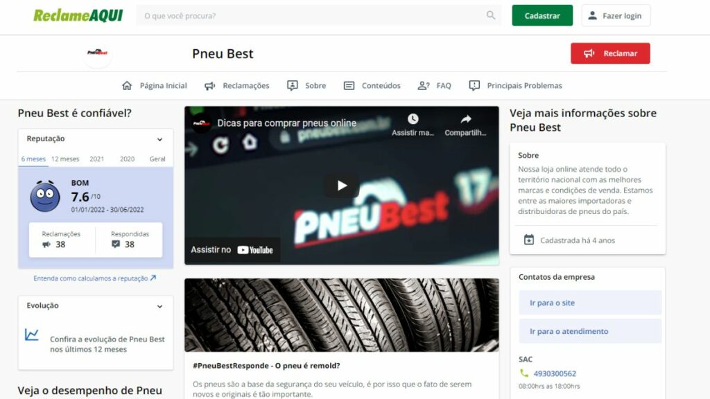Reclame Aqui Pneubest