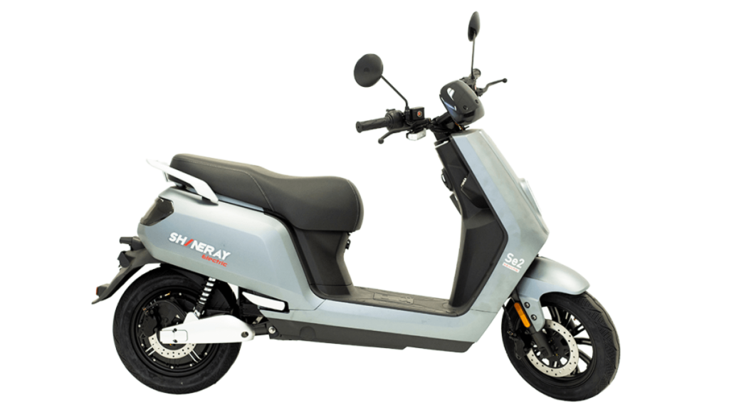 Shineray SE-2 cinza de lado.