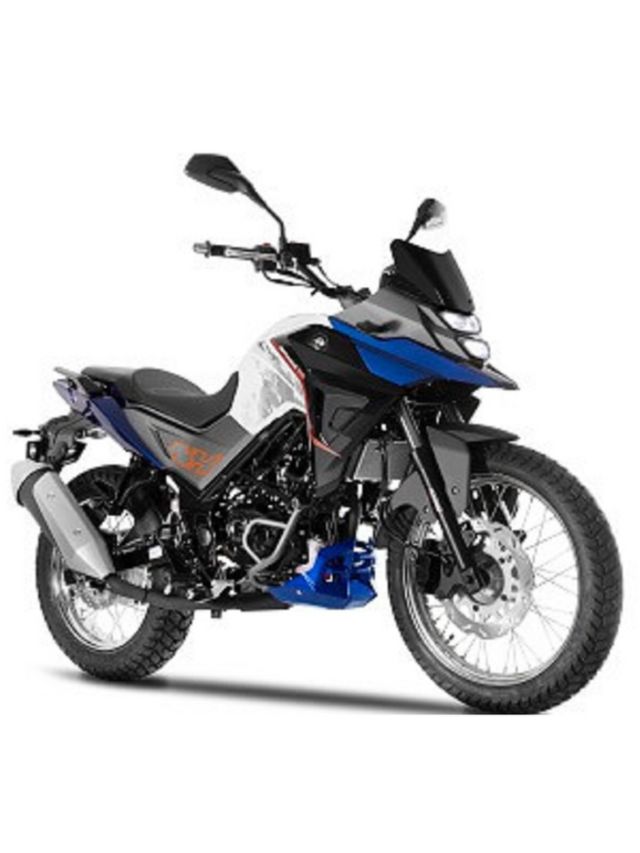 Dafra NH 190 na cor azul em diagonal.