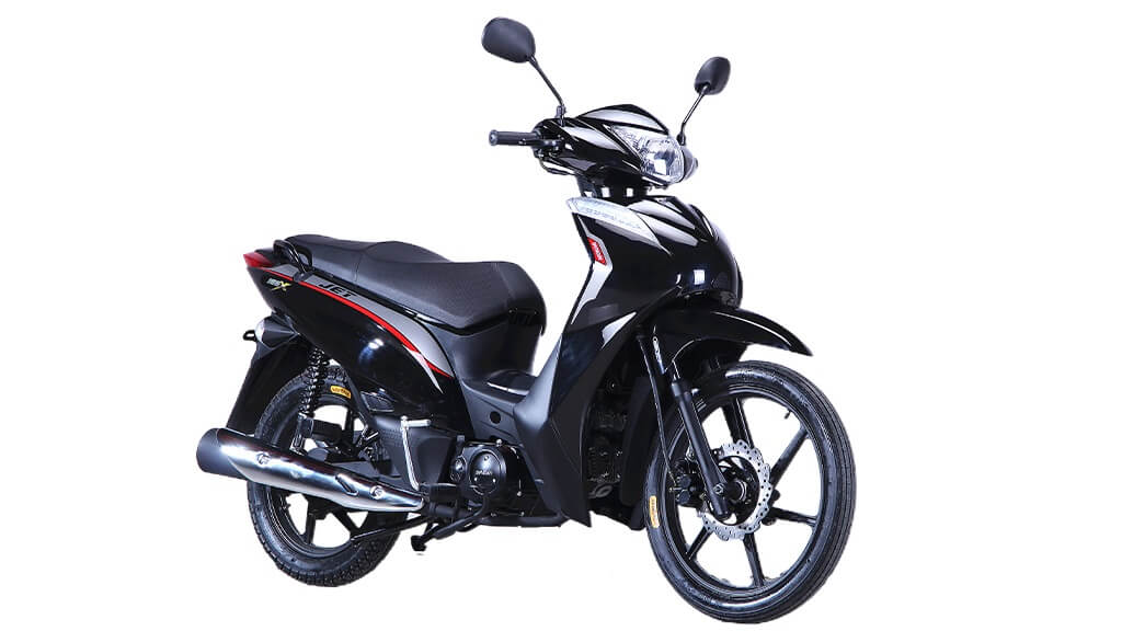 Shineray JET 125 2023 em diagonal na cor preta