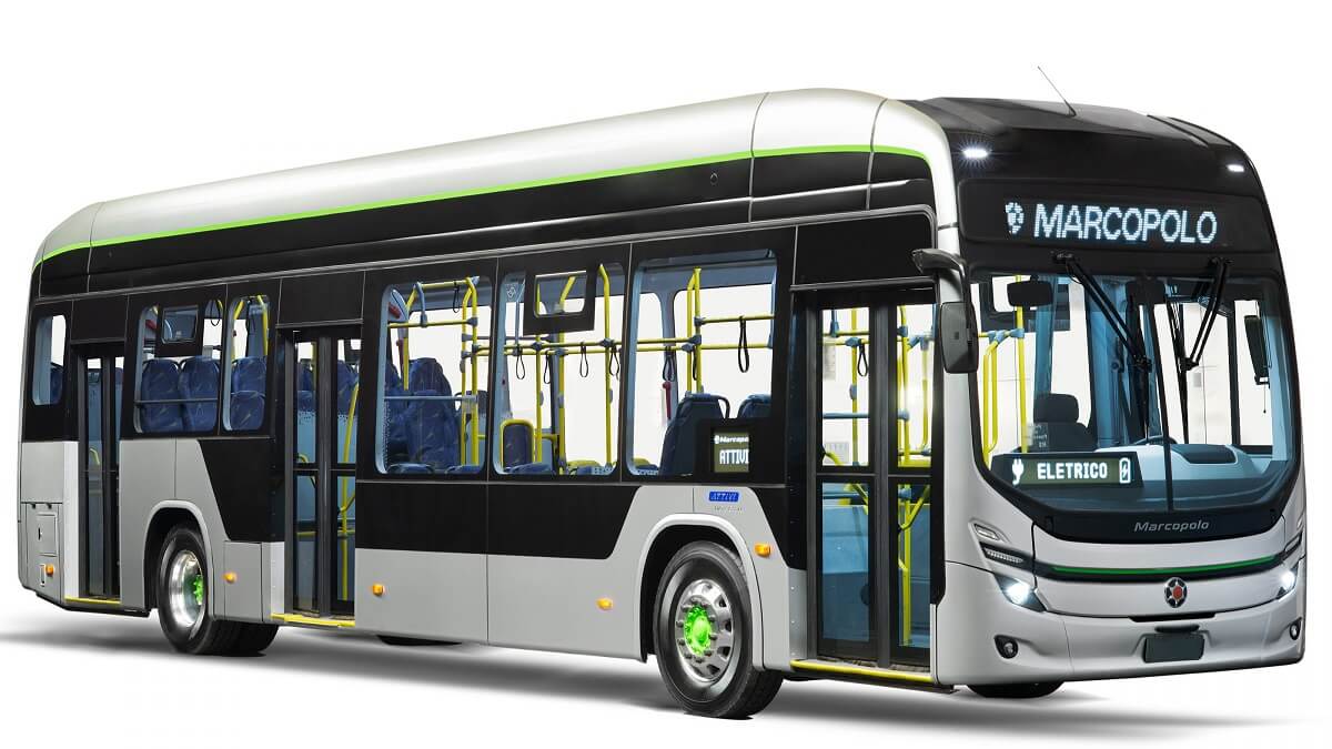 Foto frontal de uma Attiv Marcopolo