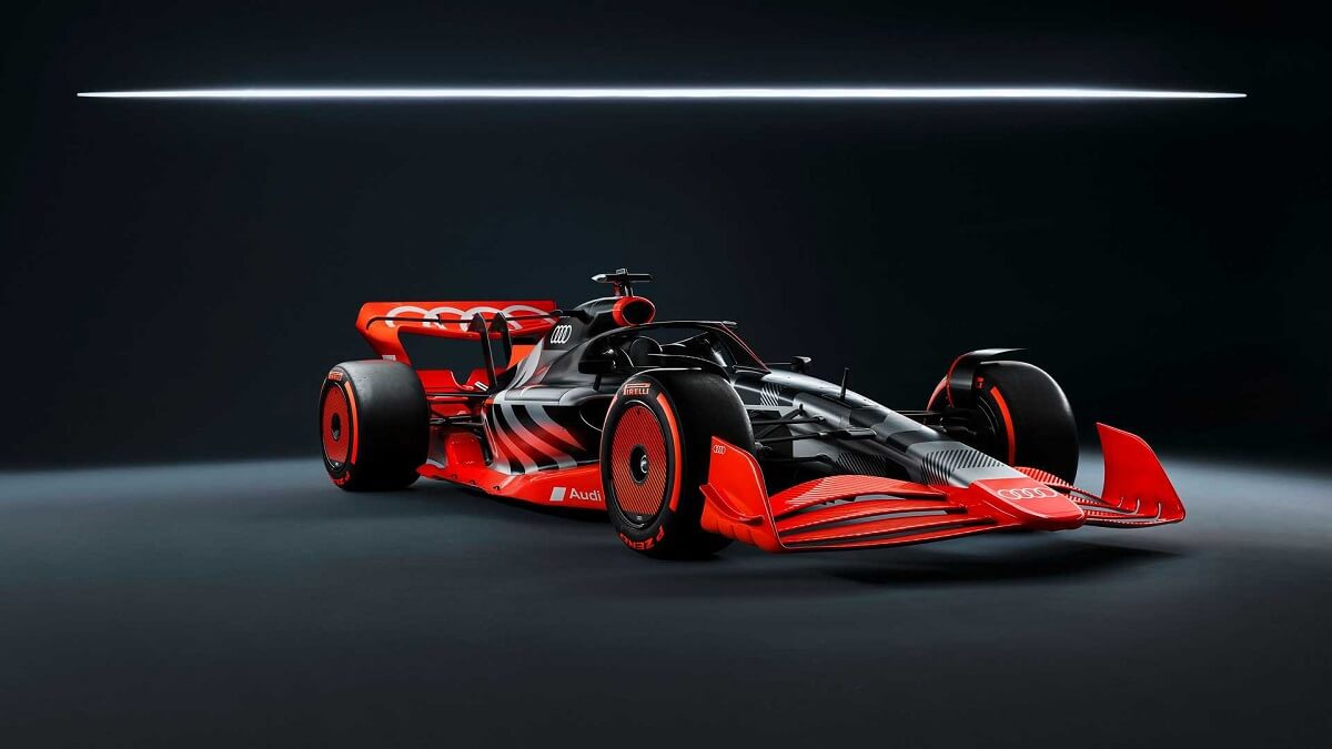 Foto frontal do carro da Audi de Fórmula 1