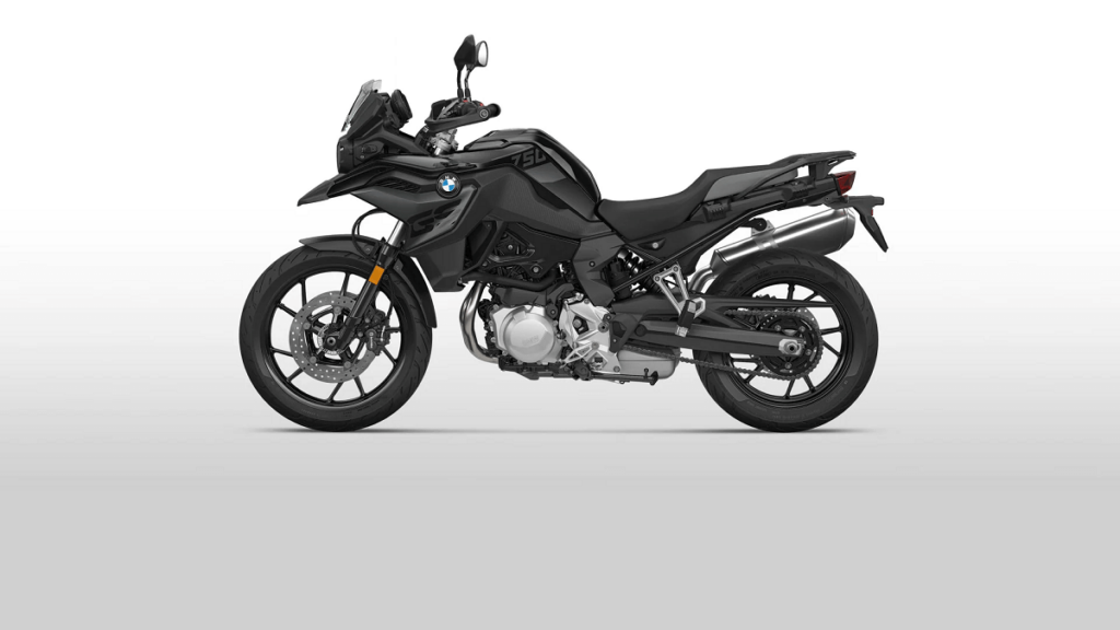 Foto lateral de uma F 850 GS 2023 preta