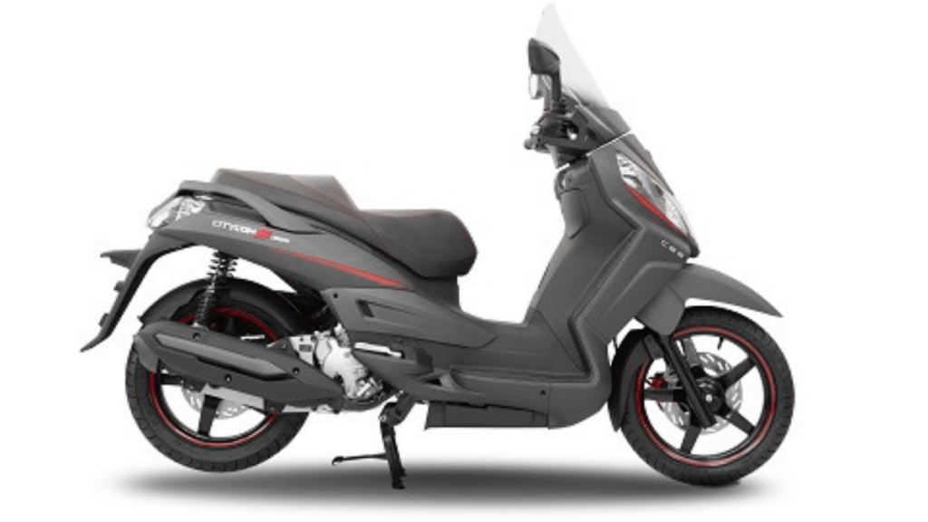 Citycom 300i 2023 preta de lado.