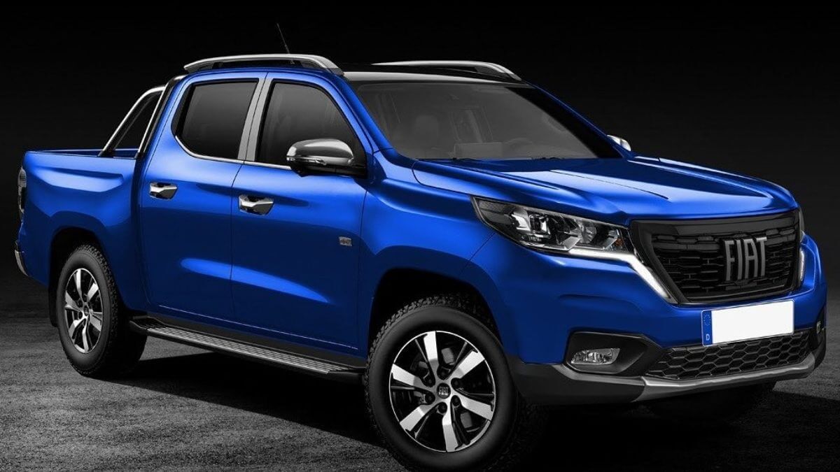 Foto da nova Fiat Landtrek 2023 azul