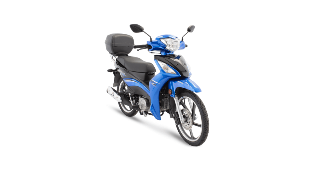 Foto frontal de uma Haojue Nex 115 2023 azul