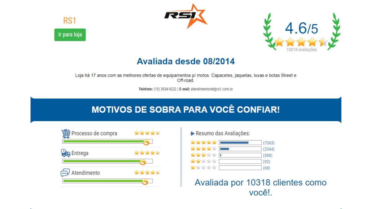 Print da Loja Confiável